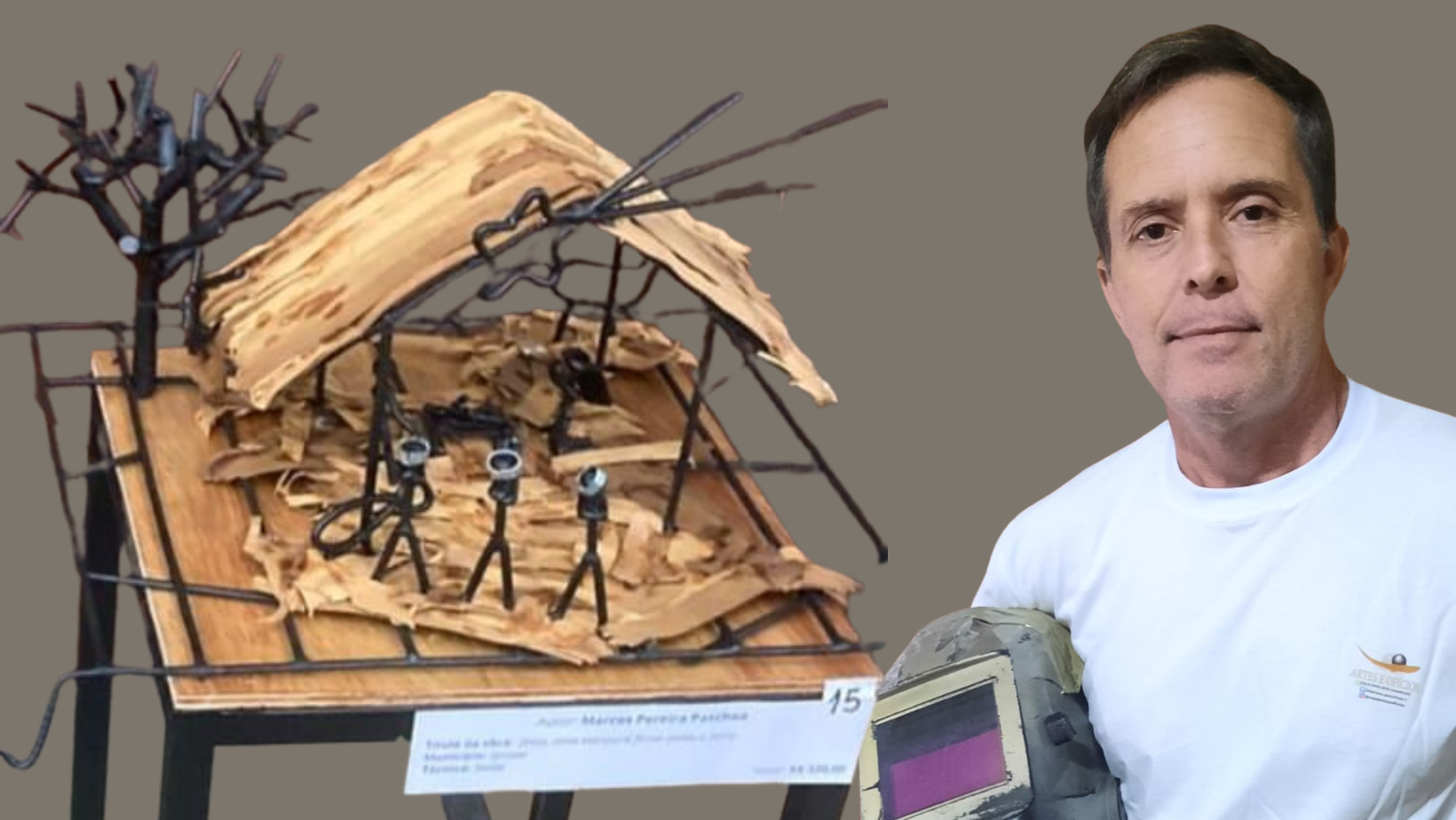 MARCOS PEREIRA PASCHOA – 3º LUGAR NO 2º SALÃO DE PRESÉPIOS DO VALE DO RIBEIRA (Nº 15 | 217 PONTOS)